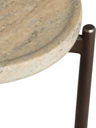 Barker and Stonehouse Ryde Travertine Side Table in Brown - thumbnail 3