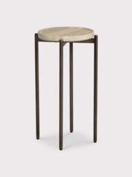 Barker and Stonehouse Ryde Travertine Side Table in Brown - thumbnail 2