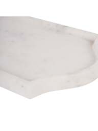 Libra Interiors Genoa Marble Tray in White, Size 2x33x16 - thumbnail 4