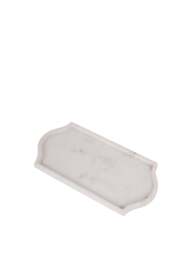 Libra Interiors Genoa Marble Tray in White, Size 2x33x16 - thumbnail 3