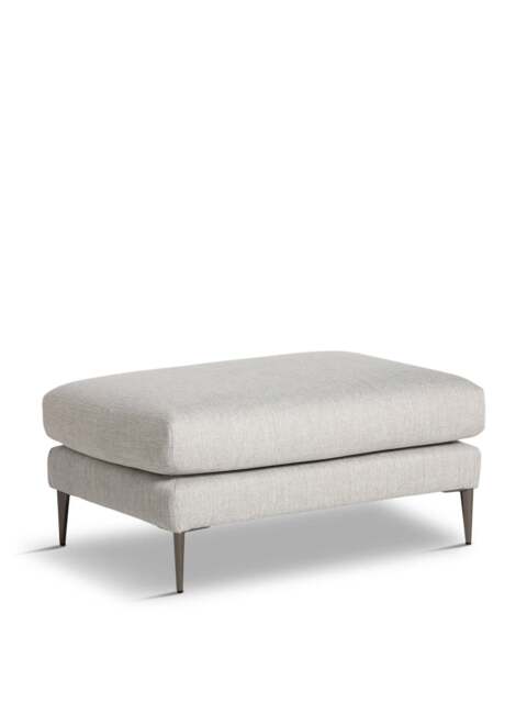 Barker and Stonehouse Tetbury Fabric Footstool in Neutral - image 1
