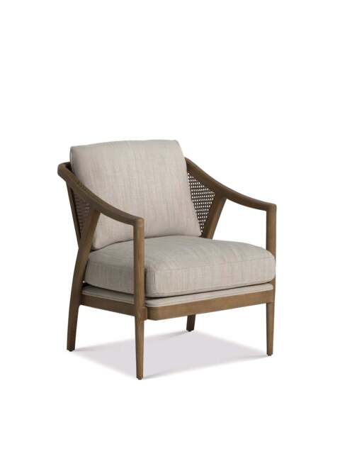 Barker and Stonehouse Pascal Beige Armchair With Rattan Sides in Neutral - image 1