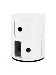 Barker and Stonehouse Componibili Recycled 2 Drawer Storage Unit in White - thumbnail 4