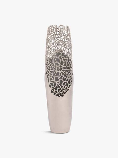 Libra Interiors Apo Coral Small Vase in Silver, Size One