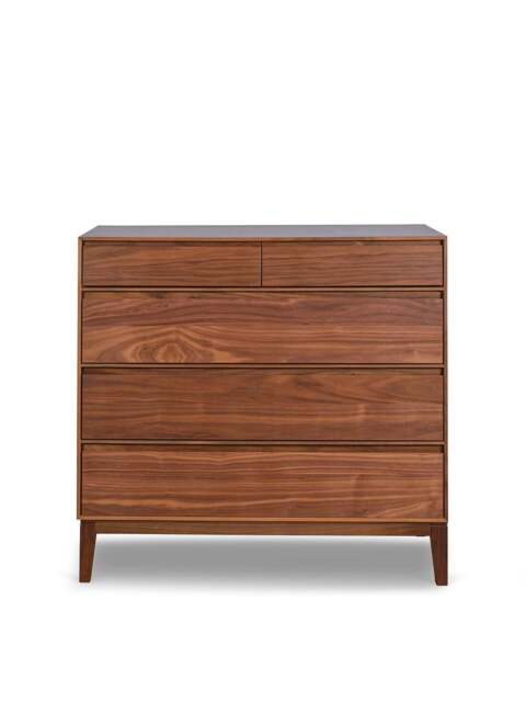 Heal's Lars 5 Drawer Chest in Walnut, Size W100 x D45 - image 1