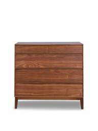 Heal's Lars 5 Drawer Chest in Walnut, Size W100 x D45 - thumbnail 1