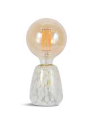 Heal's Confetti Glass Table Lamp in White, Wood/Metal