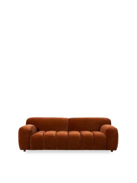 Barker and Stonehouse Lavinia Fabric Sofa in Orange - image 1