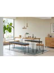 Heal's Brunel Bench Oak in Brown, Size 130x40x46 - thumbnail 2