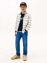Tommy Hilfiger Dark Wash Straight Leg Jeans in Trueblueamericanadk, Cotton, Size 6 YEARS - thumbnail 4
