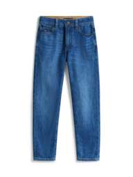 Tommy Hilfiger Dark Wash Straight Leg Jeans in Trueblueamericanadk, Cotton, Size 6 YEARS - thumbnail 1