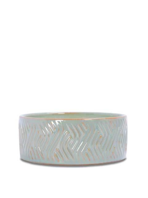 Libra Interiors Serena Wax-Filled Ceramic Bowl Green in Blue/Green - image 1