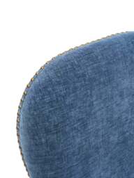 Barker and Stonehouse Gable Blue Fabric Dining Chair With Dark Legs in Neutral - thumbnail 3