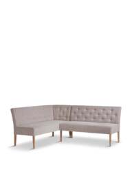Barker and Stonehouse Medina Upholstered Left Hand Facing Corner Dining in Grey - thumbnail 1
