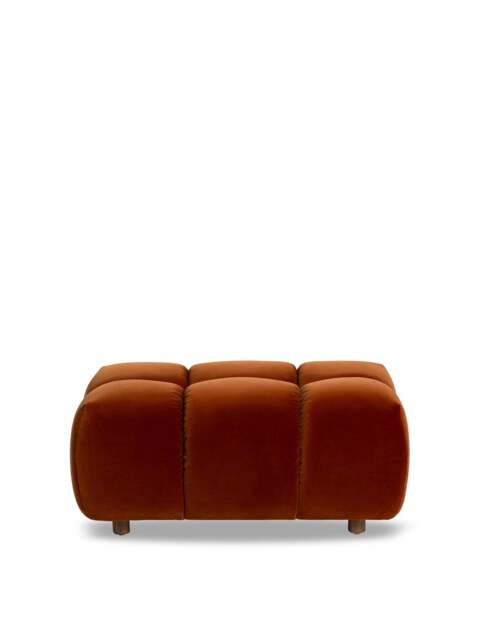 Barker and Stonehouse Lavinia Velvet Tufted Footstool in Orange - image 1