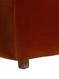 Barker and Stonehouse Lavinia Velvet Tufted Footstool in Orange - thumbnail 3