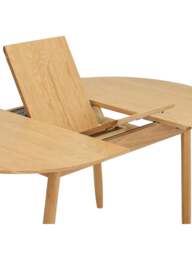 Barker and Stonehouse Teramo Oak Wood Small Extending Dining Table in Neutral - thumbnail 3