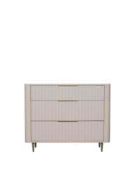 Barker and Stonehouse Lucia 3 Drawer Chest in White Mahogany - thumbnail 2