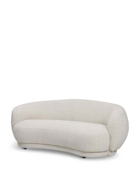 Libra Interiors Waverley Seater Curved Mini Sofa in Taupe, Size 180x93x60 - image 1