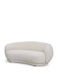 Libra Interiors Waverley Seater Curved Mini Sofa in Taupe, Size 180x93x60 - thumbnail 1