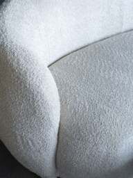 Libra Interiors Waverley Seater Curved Mini Sofa in Taupe, Size 180x93x60 - thumbnail 4