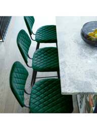 Barker and Stonehouse Archer Velvet Counter Stool in Green - thumbnail 2
