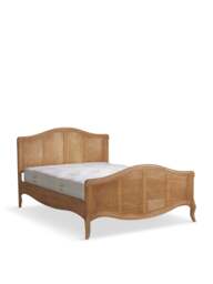 Barker and Stonehouse Cecile Brown Rattan And Wood French Style Double Bed in Neutral - thumbnail 1