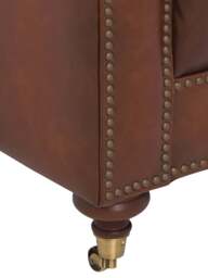 Barker and Stonehouse Ullswater 3.5 Seater Chesterfield Sofa in Vintage Tabac, Leather - thumbnail 4