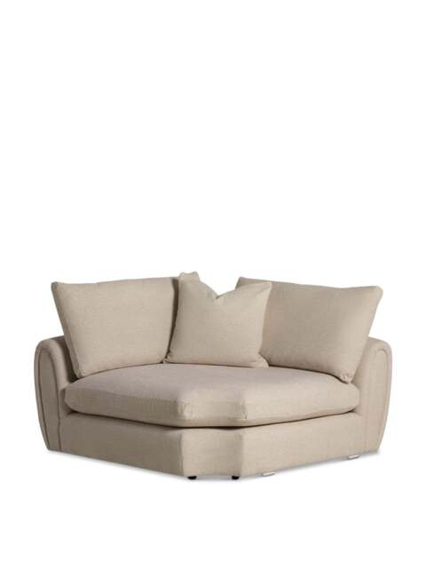 Barker and Stonehouse Damaris Fabric Modular 1 Seater Sectional Corner Unit in Neutral - image 1