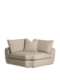 Barker and Stonehouse Damaris Fabric Modular 1 Seater Sectional Corner Unit in Neutral - thumbnail 1