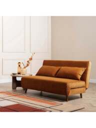 Barker and Stonehouse Efren Fabric Sofa Bed in Orange - thumbnail 2