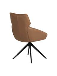 Barker and Stonehouse Allier Swivel Dining Chair in Brown, Leather - thumbnail 3