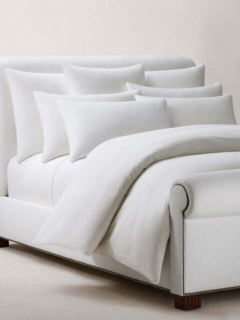 Ralph Lauren Home Polo Player Duvet Cover Collection in White, Cotton/Linen, Size Single - image 1