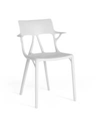 Barker and Stonehouse Ai Recycled Open Back Dining Chair in White - thumbnail 4