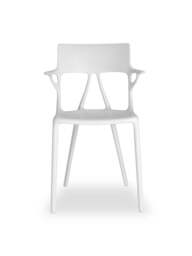 Barker and Stonehouse Ai Recycled Open Back Dining Chair in White - thumbnail 1