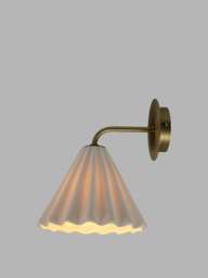 Heal's Monroe Porcelain Wall Light /brushed Gold in White - thumbnail 4