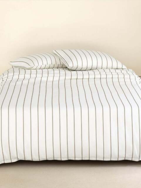 BOSS Home Bray Fitted Sheet in White, Cotton, Size King - image 1