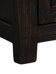Barker and Stonehouse Dickens Pine Wood Display Cabinet in Black - thumbnail 3