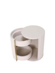 Barker and Stonehouse Lucia Left Hand Bedside Table in White Mahogany - thumbnail 5