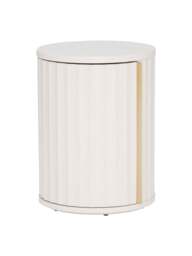 Barker and Stonehouse Lucia Left Hand Bedside Table in White Mahogany - thumbnail 3