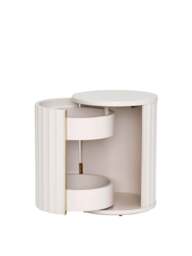 Barker and Stonehouse Lucia Left Hand Bedside Table in White Mahogany - thumbnail 4