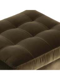 Barker and Stonehouse Hemingway Velvet Footstool in Green - thumbnail 3