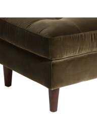 Barker and Stonehouse Hemingway Velvet Footstool in Green - thumbnail 4