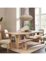 Barker and Stonehouse Olav Neutral Wood Dining Table, Seats 6-8 in Brown, Size 240Cm - thumbnail 2