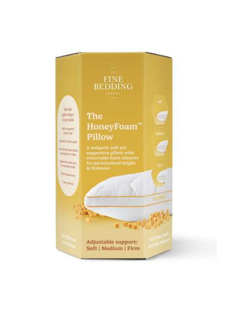 The Fine Bedding Company Honeyfoam Adjustable Memory Foam Pillow in White - image 1