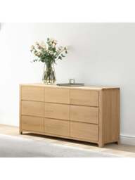 Barker and Stonehouse Hadrian Oak 9 Drawer Dresser in Neutral - thumbnail 2