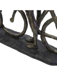 Libra Interiors Smooching Cyclist Sculpture in Bronze, Size 28x47x11 - thumbnail 4