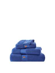 Ralph Lauren Home Polo Player Bath Towel in Iris Blue, Cotton