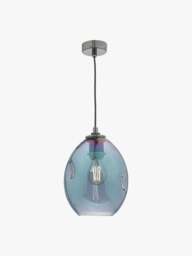 Dar Lighting Rogan Pendant Light Black in Blk