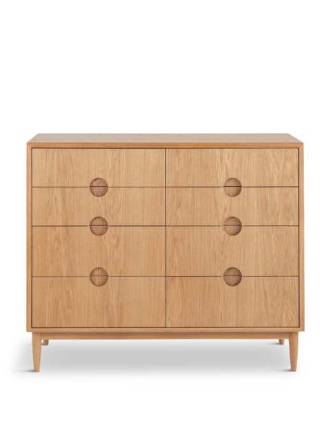 Heal's Amira 8 Drawer Wide Chest in Natural Oak, Size 101x120x45 - image 1